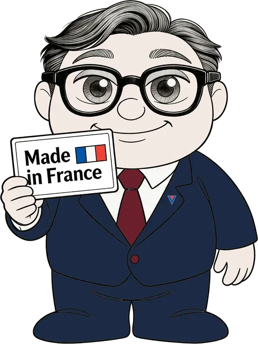 OKIO tient une pancarte Made in France